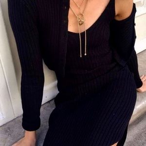 Free People Sweater Dress & Cardigan Set